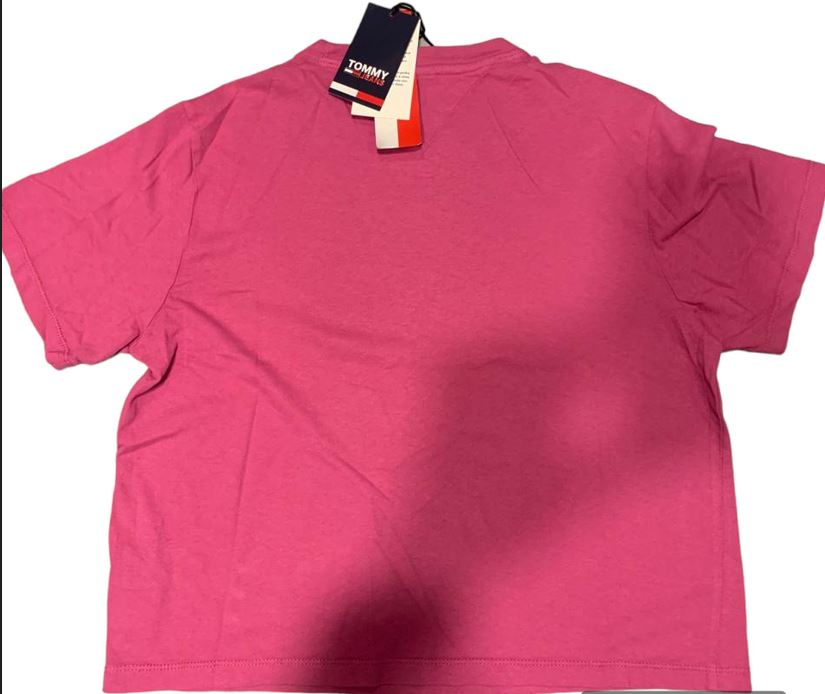 TOMMY JEANS T-SHIRT haut Femme tjw crop positivitee Rose