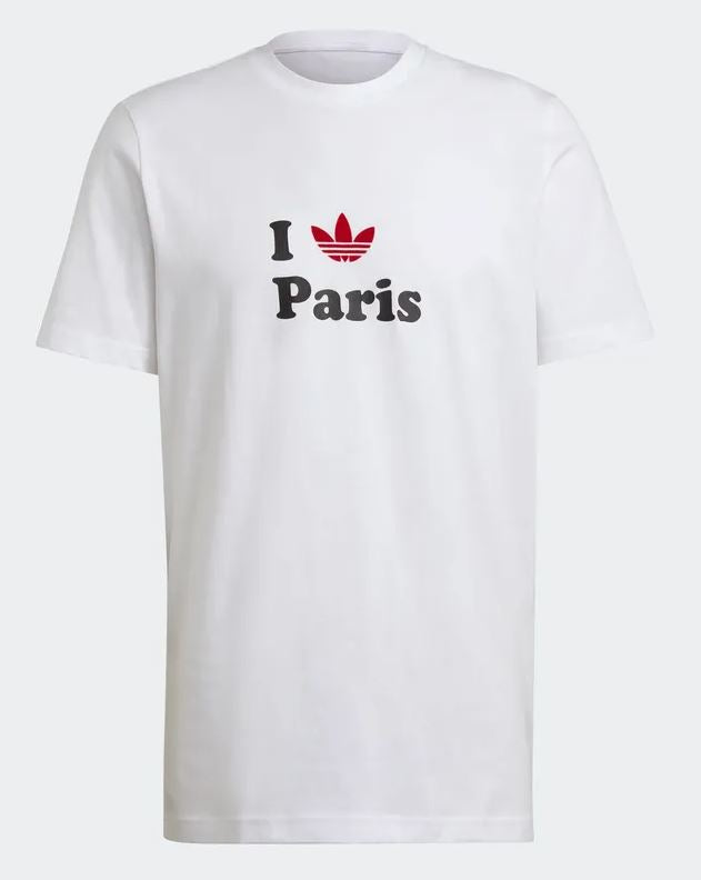 ADIDAS T-SHIRT Homme blanc I Love Paris