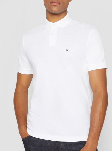 TOMMY HILFIGER Polo Homme manche courte blanc