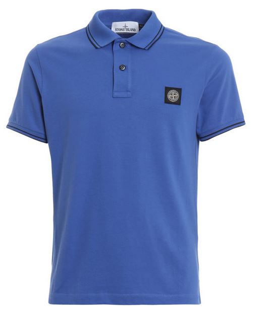 STONE ISLAND Polo Homme patch Compass bleu