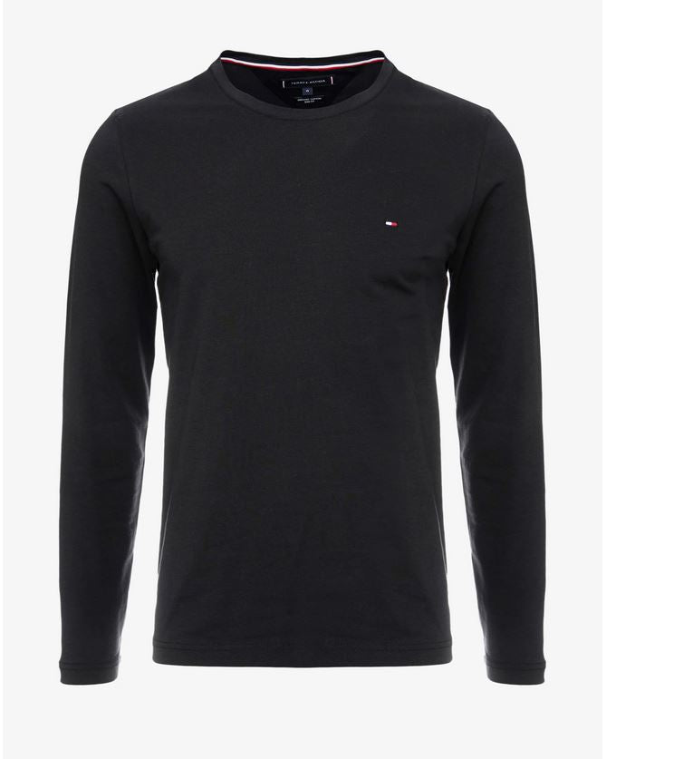 TOMMY HILFIGER t-shirt manche longue Homme noir petit logo