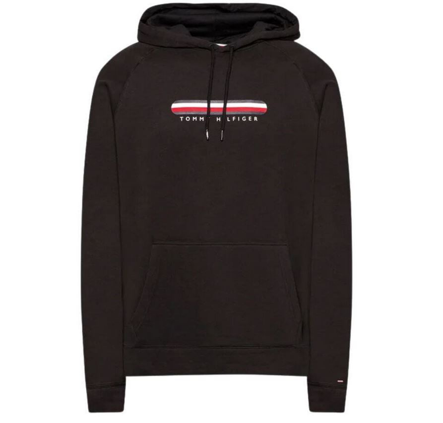 TOMMY HILFIGER SWEAT A CAPUCHE Homme Oh Hoodie noir