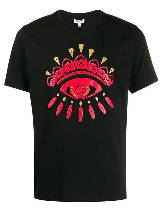 KENZO T SHIRT Femme noir logo oeil rouge Dark Fashion