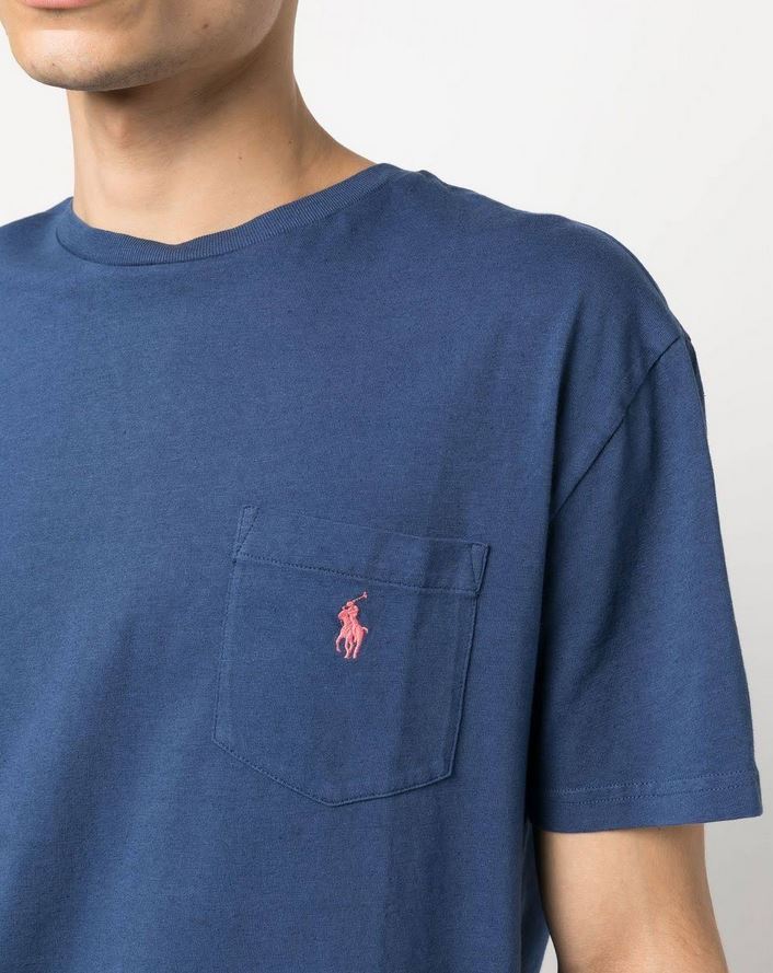RALPH LAUREN T-SHIRT Homme Poche Aragon Marine