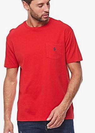 RALPH LAUREN T-SHIRT Homme Poche Aragon Rouge