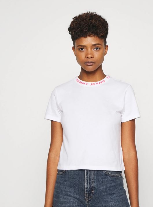 TOMMY JEANS HAUT Femme TJW BRANDED blanc