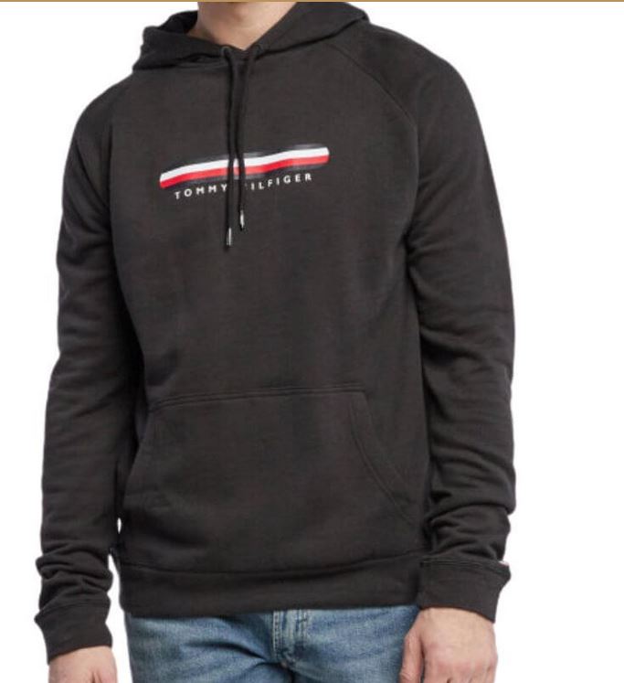 TOMMY HILFIGER SWEAT A CAPUCHE Homme Oh Hoodie noir