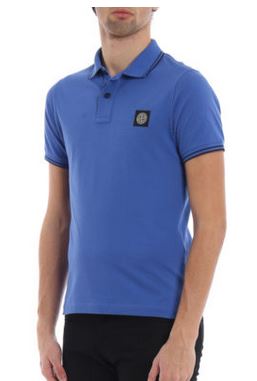 STONE ISLAND Polo Homme patch Compass bleu