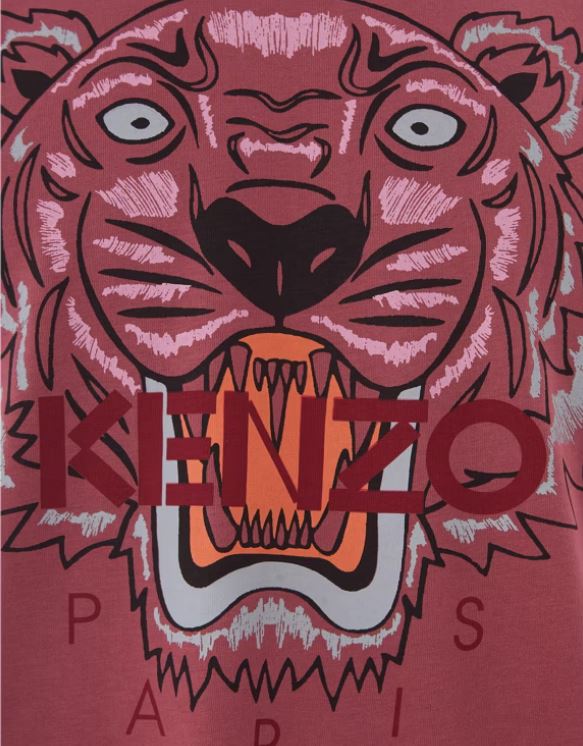 KENZO T-SHIRT Homme Tigre bordeaux