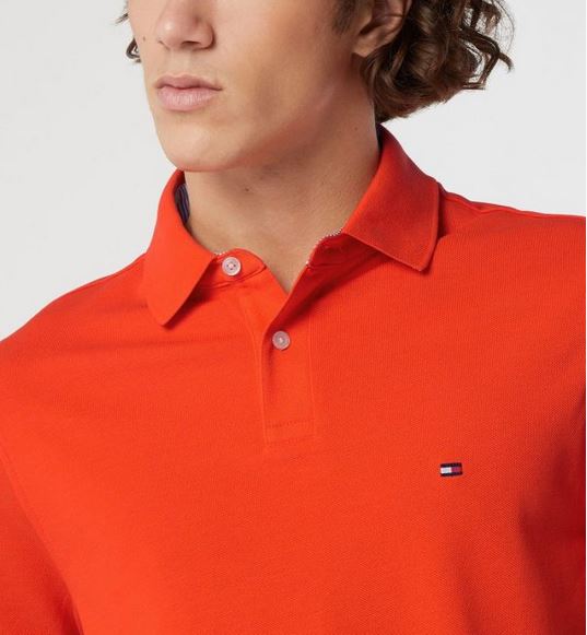TOMMY HILFIGER Polo Homme Classic slim fit corail