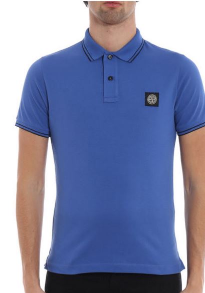 STONE ISLAND Polo Homme patch Compass bleu