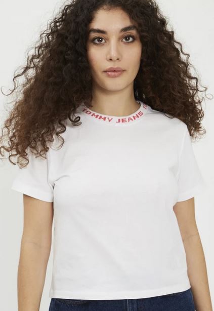 TOMMY JEANS HAUT Femme TJW BRANDED blanc
