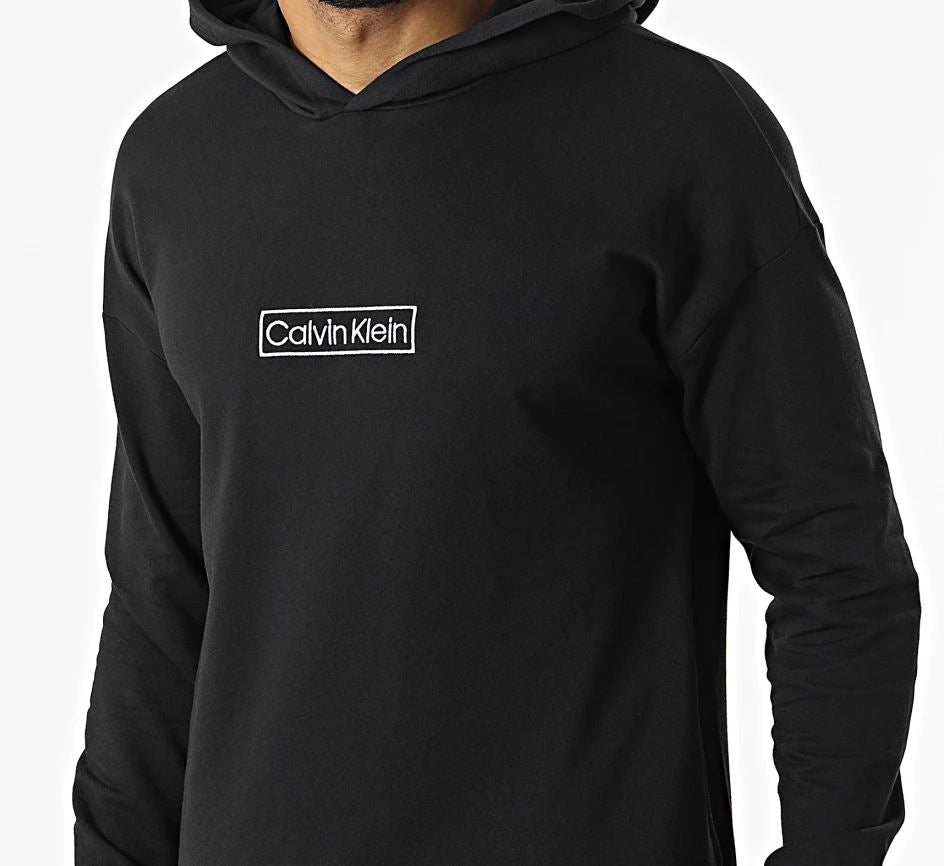 CALVIN KLEIN SWEAT A CAPUCHE Homme sleepwear noir