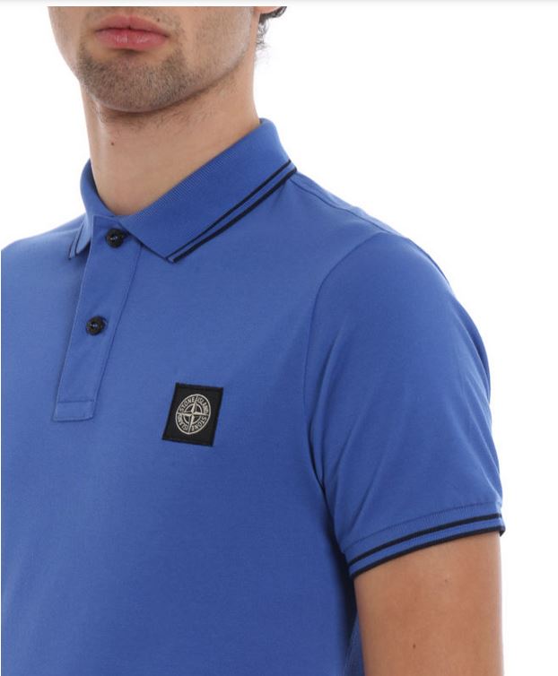 STONE ISLAND Polo Homme patch Compass bleu