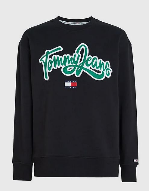 TOMMY JEANS SWEAT Homme college pop Noir