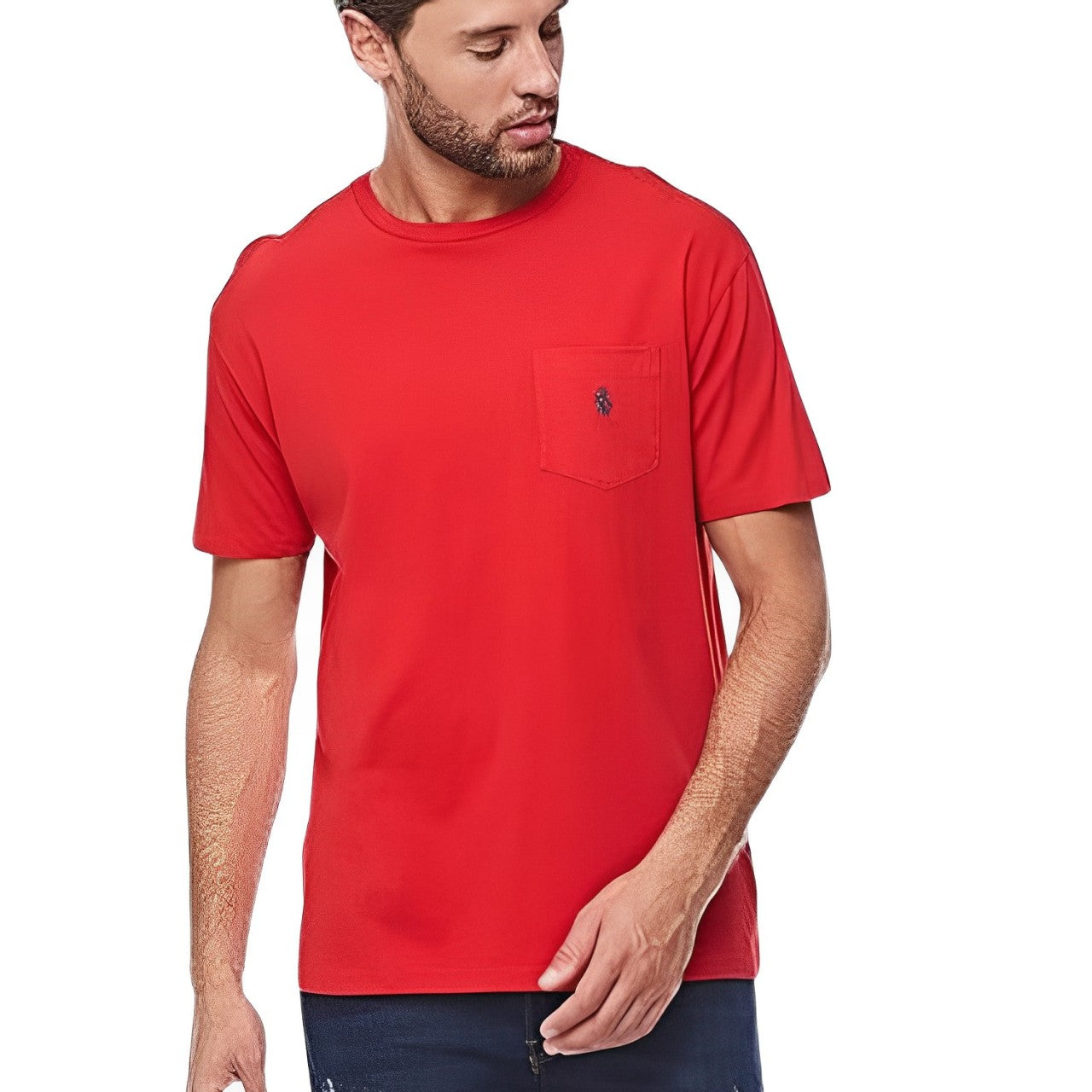 RALPH LAUREN T-SHIRT Homme Poche Aragon Rouge