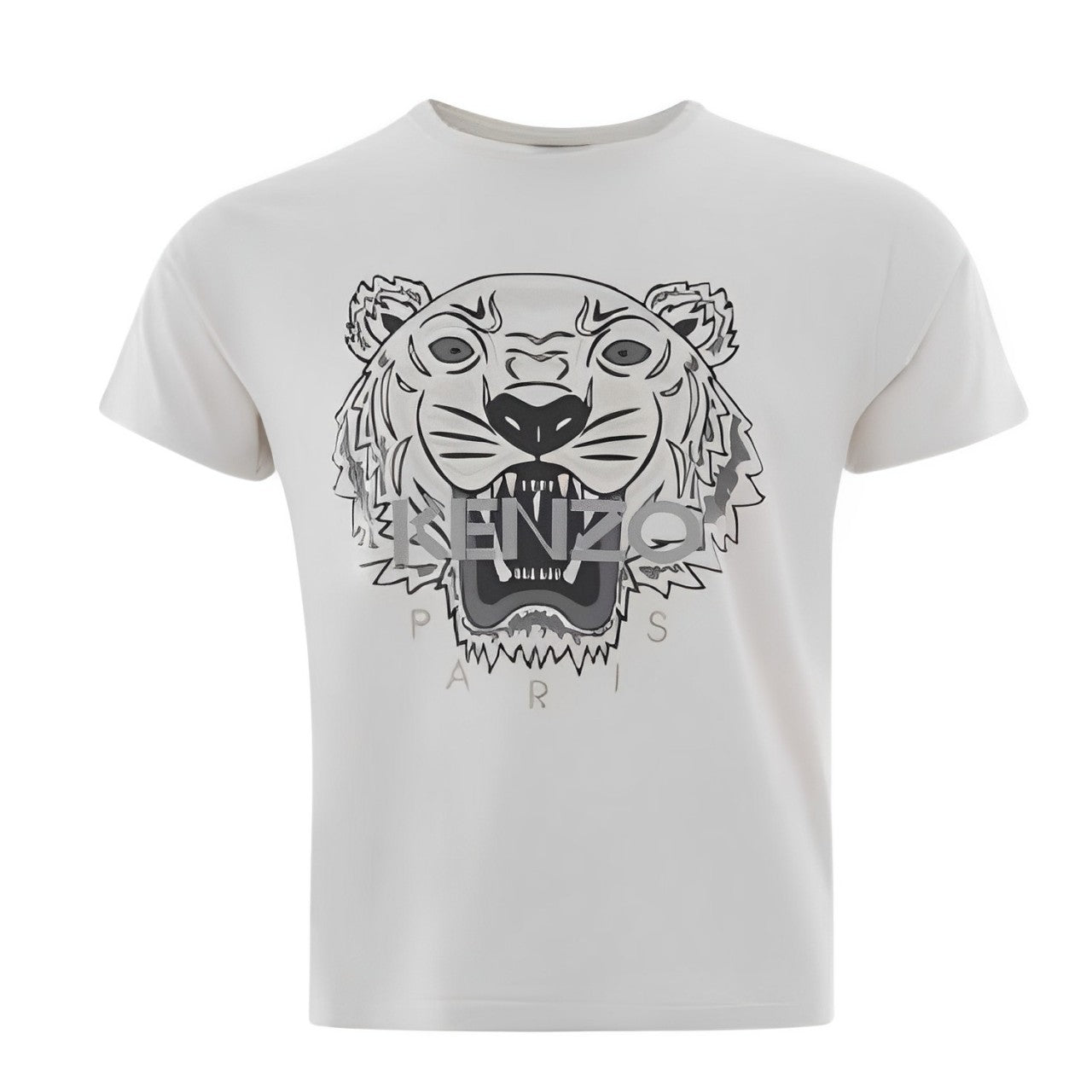 KENZO T-SHIRT Homme Tigre Blanc Mat