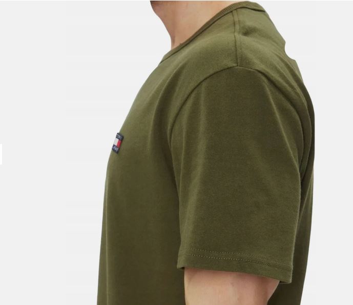 TOMMY JEANS T-SHIRT Homme Badge Vert
