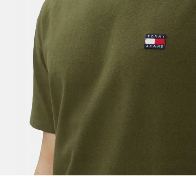 TOMMY JEANS T-SHIRT Homme Badge Vert