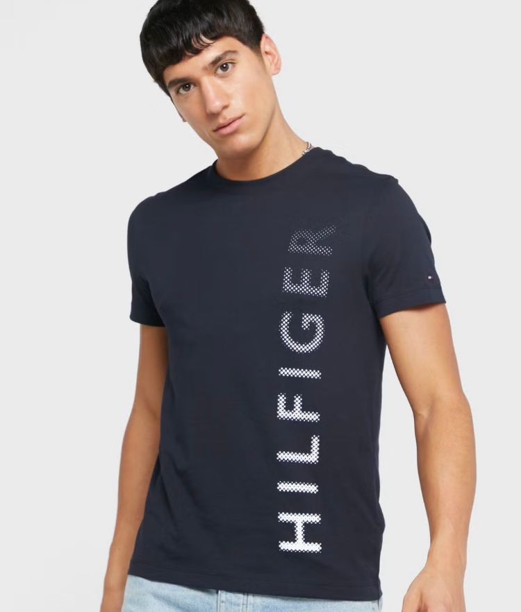 TOMMY HILFIGER T-SHIRT Homme mid rise Marine