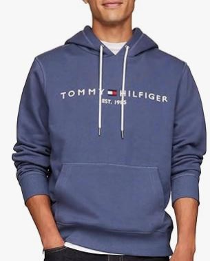 TOMMY HILFIGER SWEAT A CAPUCHE Homme Bleu Jeans est 1985
