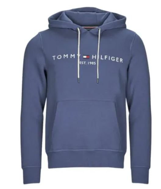 TOMMY HILFIGER SWEAT A CAPUCHE Homme Bleu Jeans est 1985