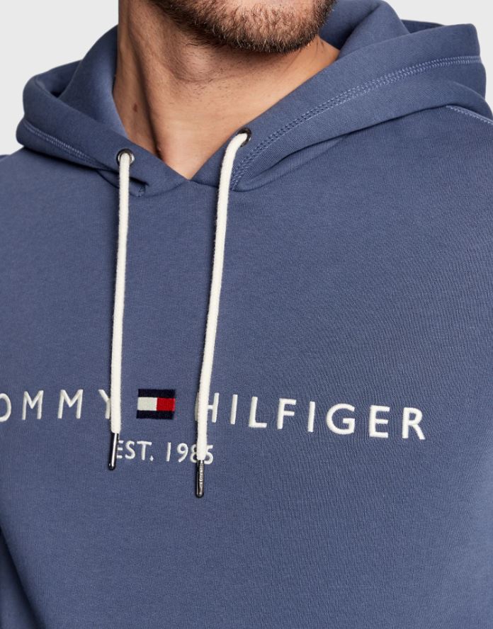 TOMMY HILFIGER SWEAT A CAPUCHE Homme Bleu Jeans est 1985