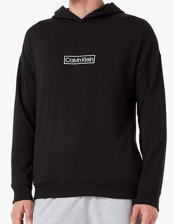 CALVIN KLEIN SWEAT A CAPUCHE Homme sleepwear noir