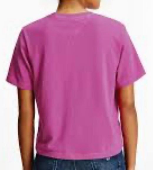 TOMMY JEANS T-SHIRT haut Femme tjw crop positivitee Rose