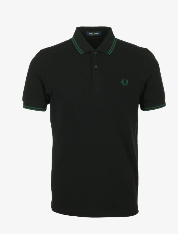 FRED PERRY Polo twin tipped Noir Homme
