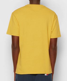 TOMMY JEANS T-SHIRT Homme Badge Jaune