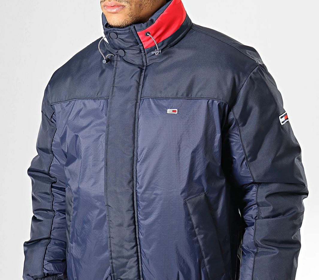 TOMMY JEANS Blouson Homme Branded Collar Marine