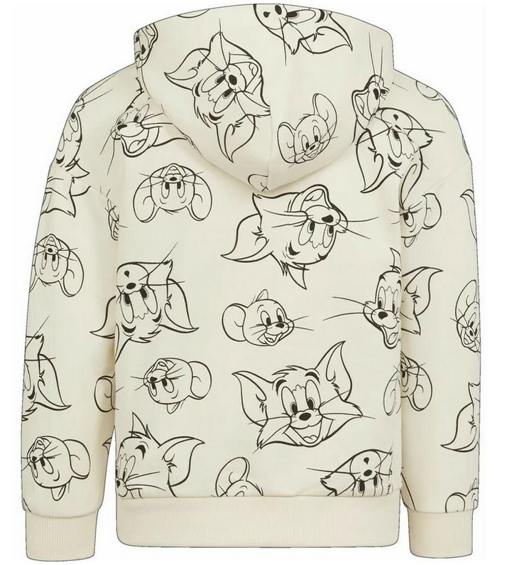 FILA Disney Gilet a capuche enfant Tom & Jerry beige
