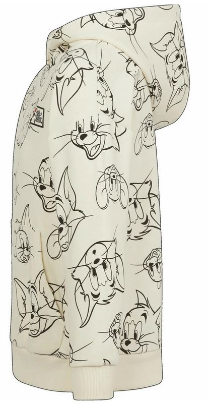 FILA Disney Gilet a capuche enfant Tom & Jerry beige