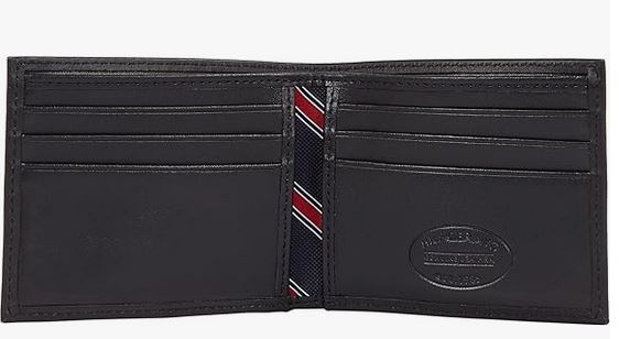 TOMMY HILFIGER Porte-Monnaie Homme Eton Mini Petit Modèle Noir Taille Unique