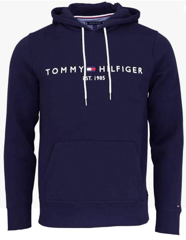 TOMMY HILFIGER SWEAT A CAPUCHE HOODY Homme Marine, est 1985