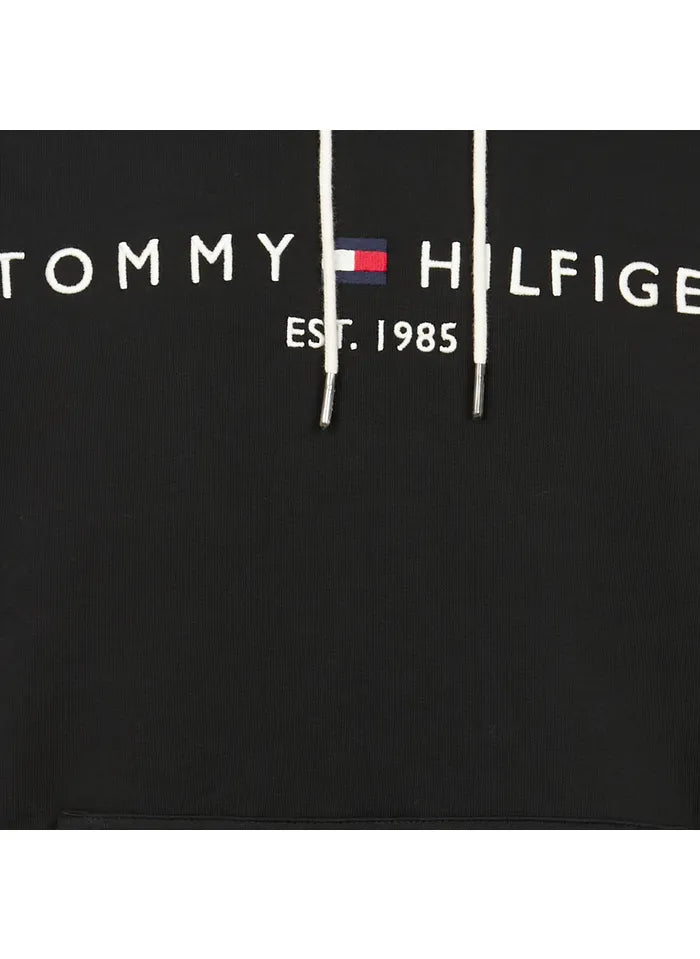 TOMMY HILFIGER SWEAT A CAPUCHE HOODY Homme Noir, est 1985