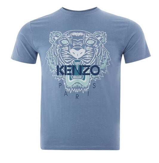 KENZO T-SHIRT Homme Tigre Bleu