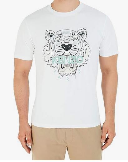 KENZO T-SHIRT Homme tigre blanc