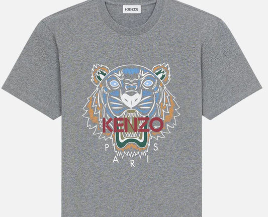 KENZO T-SHIRT Homme Tigre Gris fonce