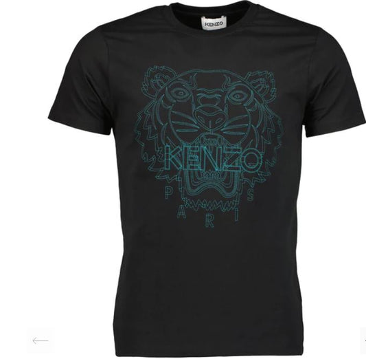 KENZO T-SHIRT Homme tigre vert ensemble noir