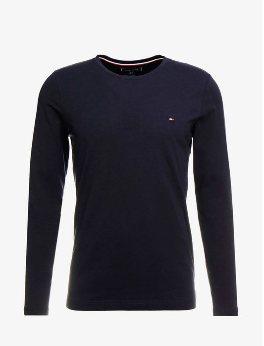 TOMMY HILFIGER  t-shirt manche longue Homme Marine petit logo