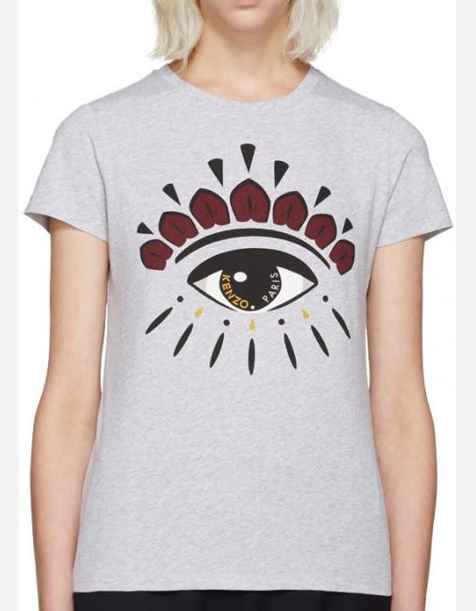 KENZO T-SHIRT Femme gris logo oeil