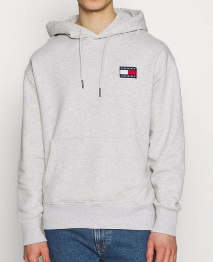 TOMMY JEANS SWEAT A CAPUCHE Homme Badge gris