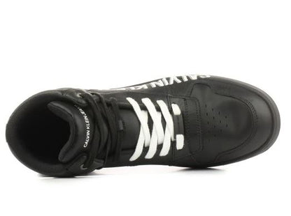 Calvin Klein jeans BASKETS Mid Laceup logo homme noir