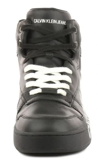 Calvin Klein jeans BASKETS Mid Laceup logo homme noir