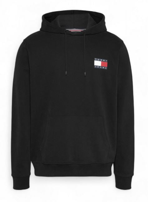 TOMMY JEANS SWEAT A CAPUCHE Homme Badge noir