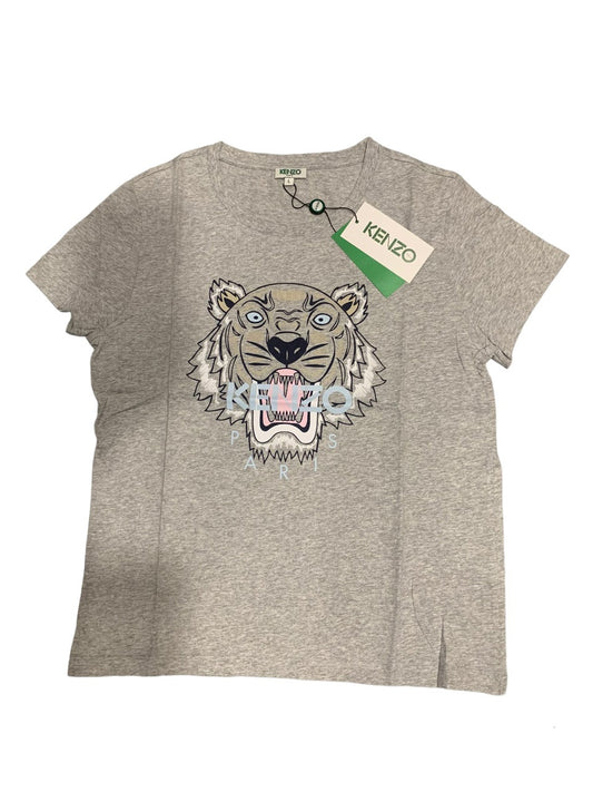 KENZO T-SHIRT Femme gris logo tigre